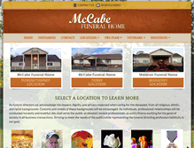 Tablet Screenshot of mccabefuneralhomes.com